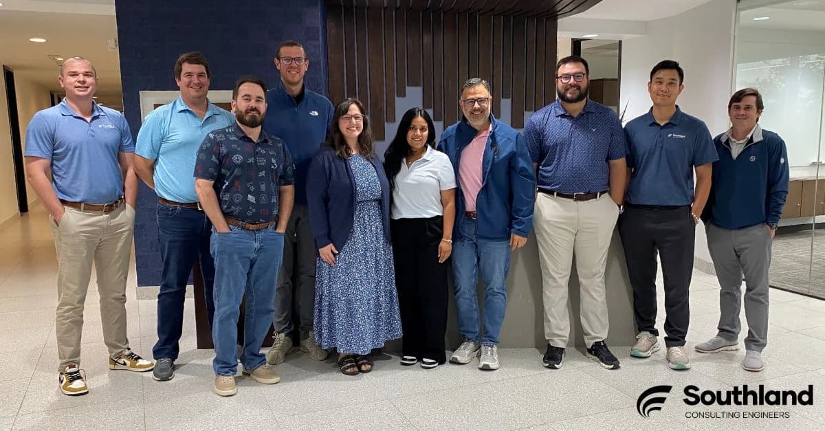 The Southland team wearing blue for Texas Flood Awareness Week